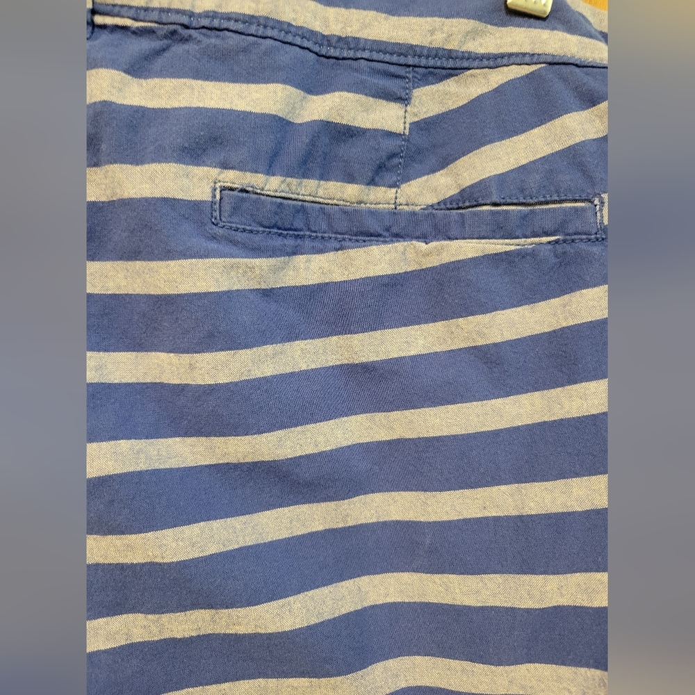 Old Navy Blue and Gray Striped Short Shorts. Womens Size 14 Regular 2014 Y2K - Picture 5 of 8